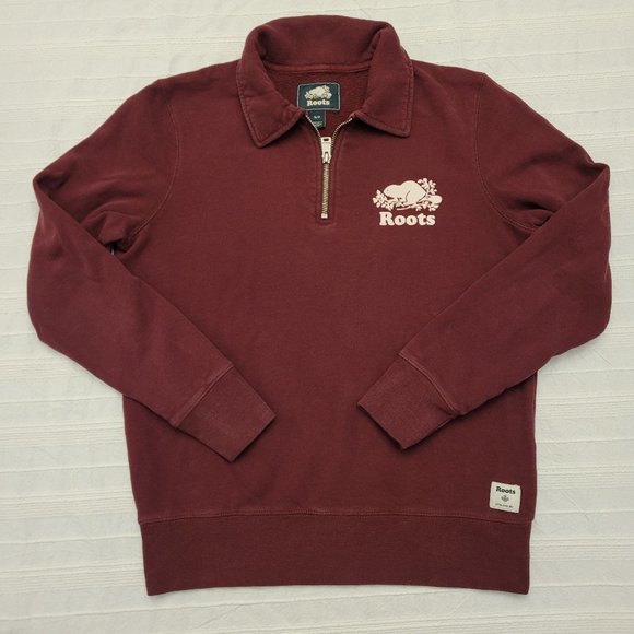 Roots Quarter Zip Polo Sweatshirt - Picture 1 of 2